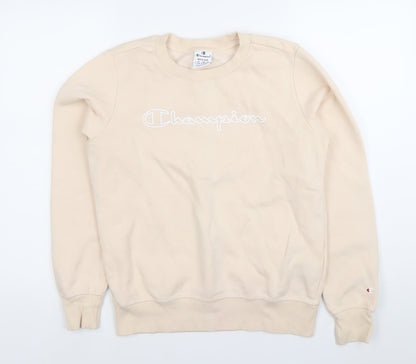 Womens UK Size M Champion Beige Pullover Sweatshirt