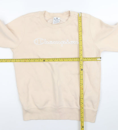 Womens UK Size M Champion Beige Pullover Sweatshirt