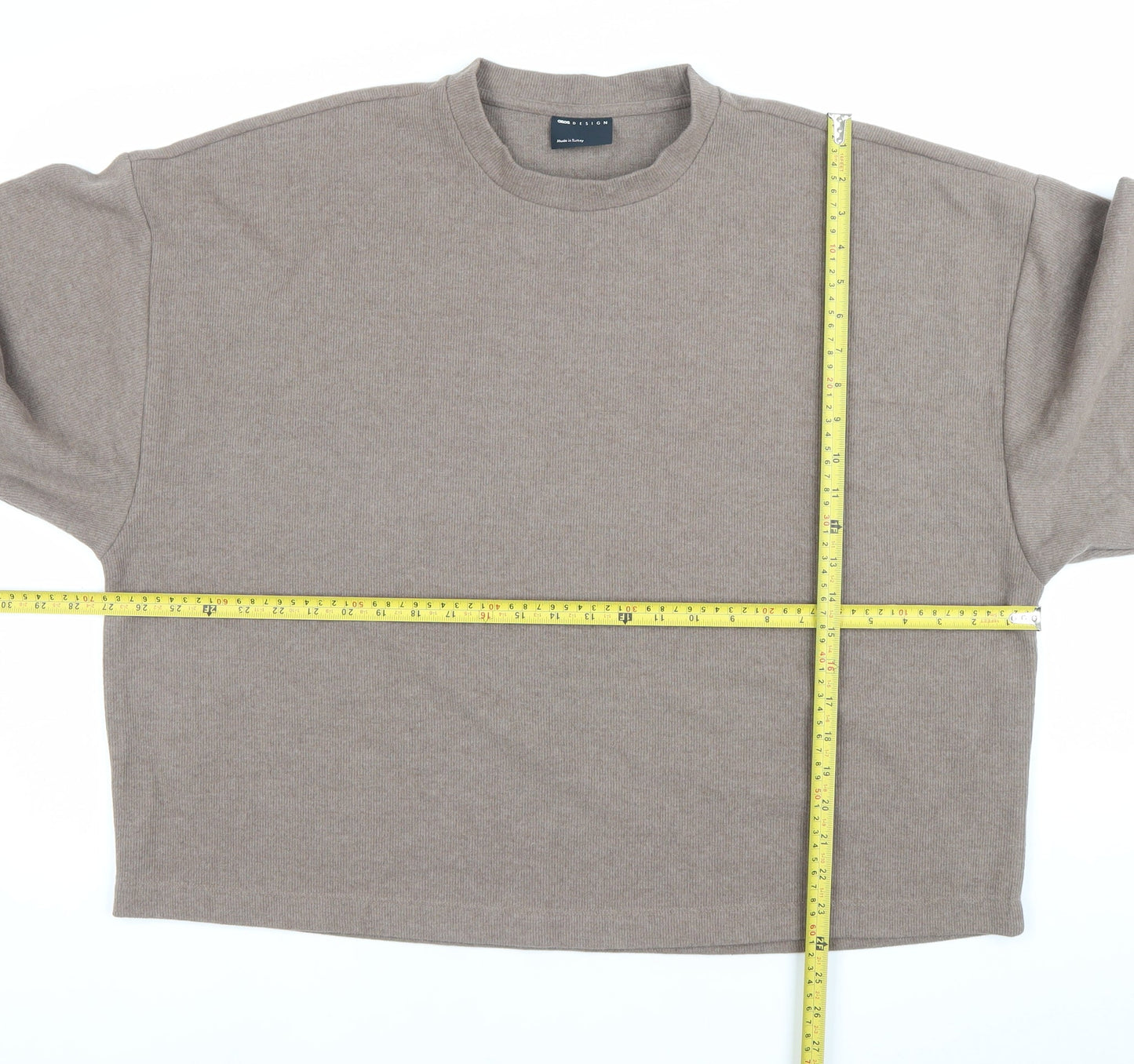 Mens UK Size M ASOS Design Brown Pullover Sweatshirt
