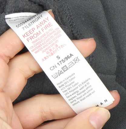 Topman Mens Grey 1/4 Zip High Neck Sweatshirt Size S Regular Fit