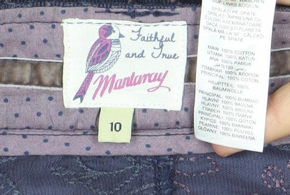 Matalan Women’s Blue Floral Corduroy Pencil Skirt Size 10