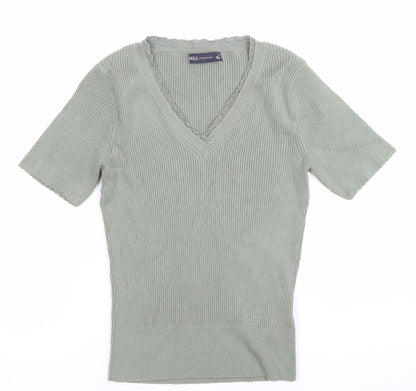 Womens UK Size 10 Marks and Spencer Green Basic T-Shirt