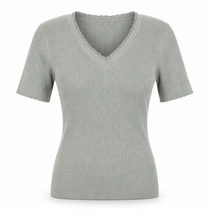 Womens UK Size 10 Marks and Spencer Green Basic T-Shirt