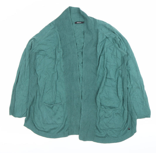 Womens UK Size 12 Olsen Green Cardigan Jumper