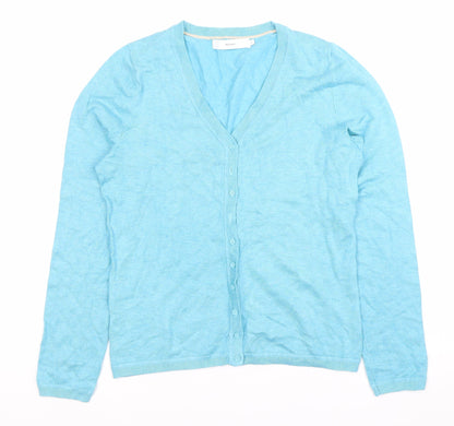 Womens UK Size 8 John Lewis Blue Cardigan Jumper