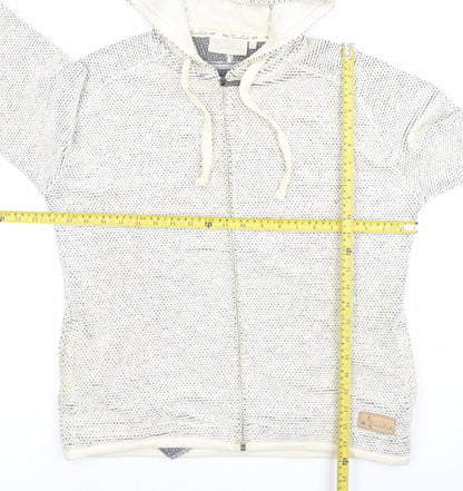 Dead Fish Men’s Grey Knit Full Zip Hoodie Size L Hooded Sweatshirt