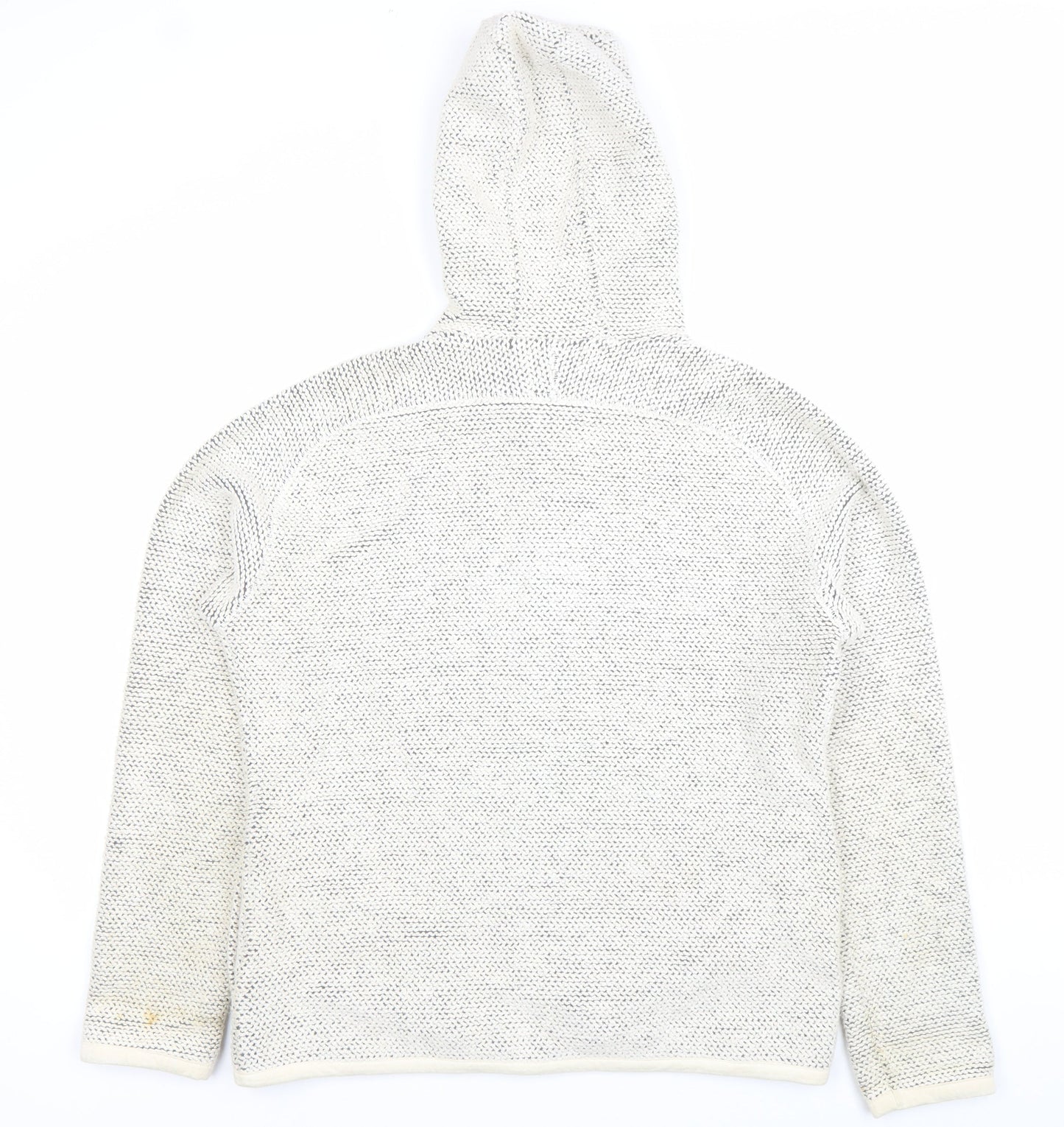 Dead Fish Men’s Grey Knit Full Zip Hoodie Size L Hooded Sweatshirt