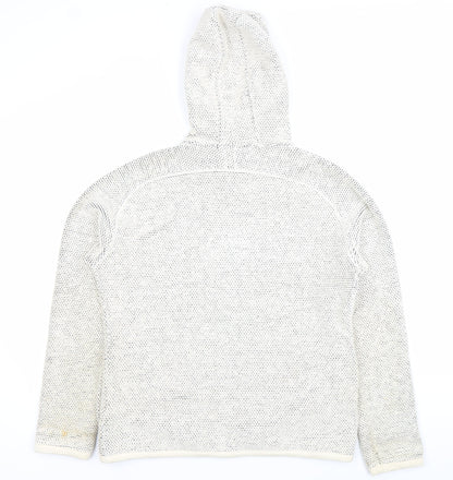 Dead Fish Men’s Grey Knit Full Zip Hoodie Size L Hooded Sweatshirt