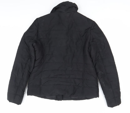 George Women’s Black Size 12 Puffer Jacket Quilted Zip Coat