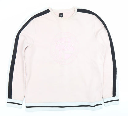 Mens UK Size XL River Island Pink Pullover Sweatshirt