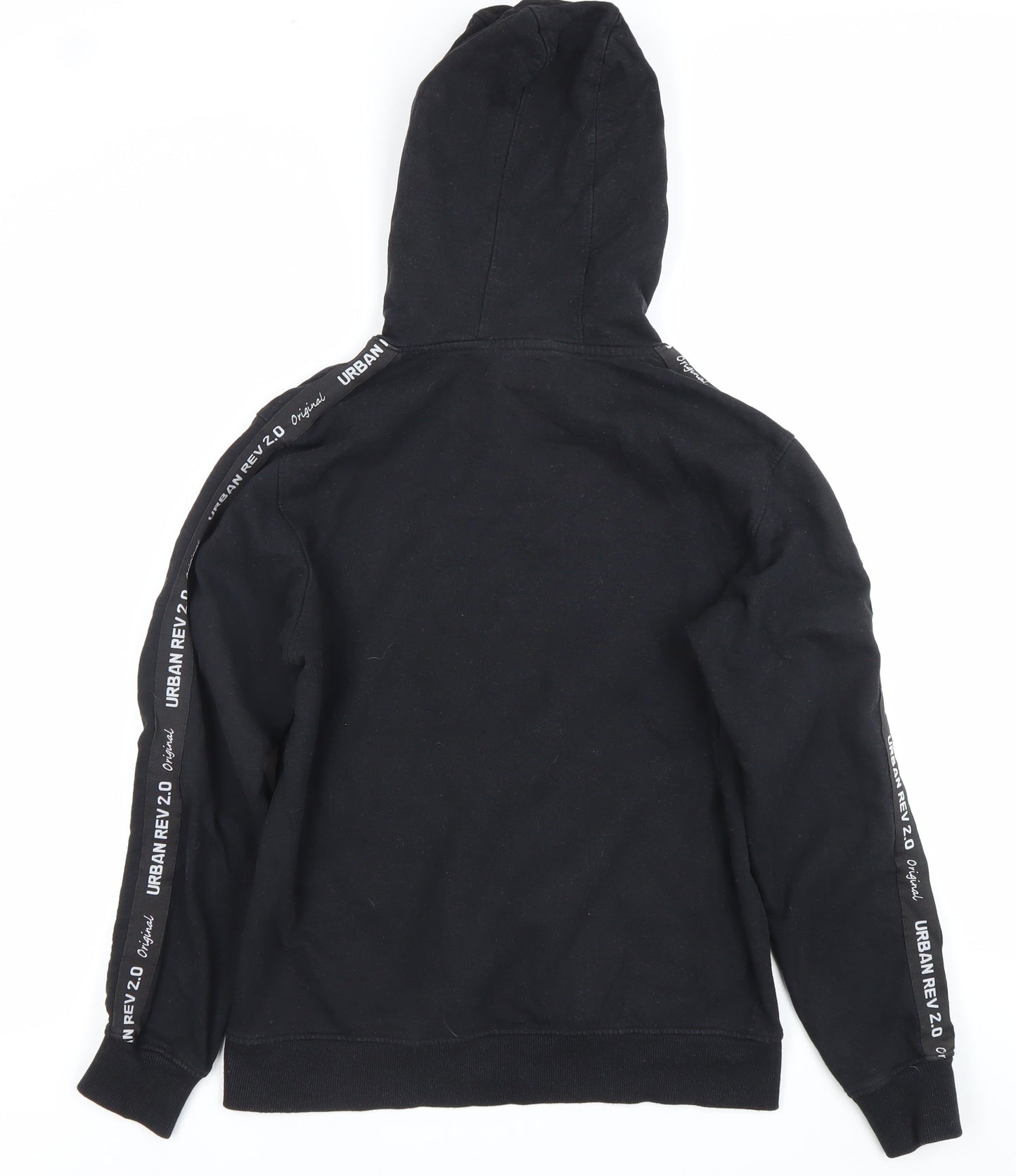 Reo Men’s Black Pullover Hoodie Medium Urban Graphic Logo
