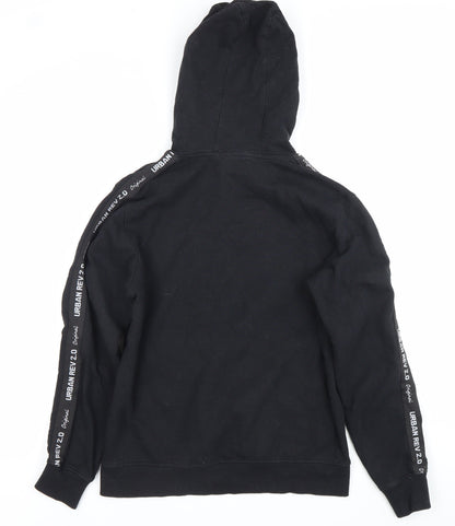 Reo Men’s Black Pullover Hoodie Medium Urban Graphic Logo