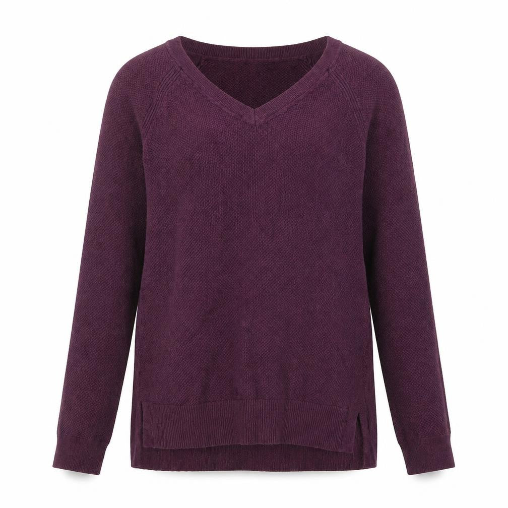 Gap Womens Purple XS V-Neck Pullover Knit Jumper Long Sleeve