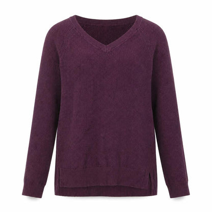 Gap Womens Purple XS V-Neck Pullover Knit Jumper Long Sleeve