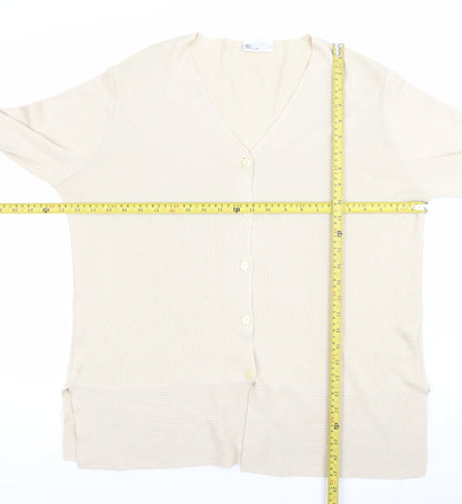 Womens UK Size 16 Marks and Spencer Beige Cardigan Jumper