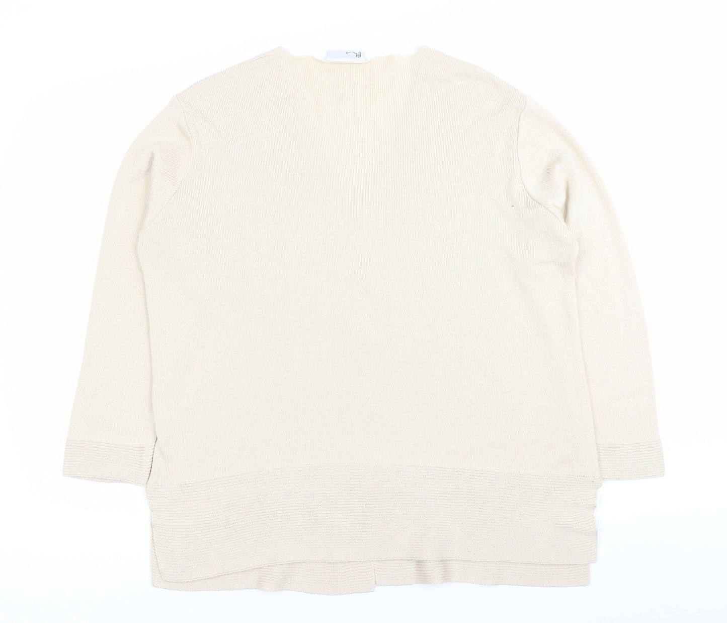 Womens UK Size 16 Marks and Spencer Beige Cardigan Jumper