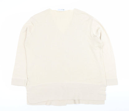Womens UK Size 16 Marks and Spencer Beige Cardigan Jumper