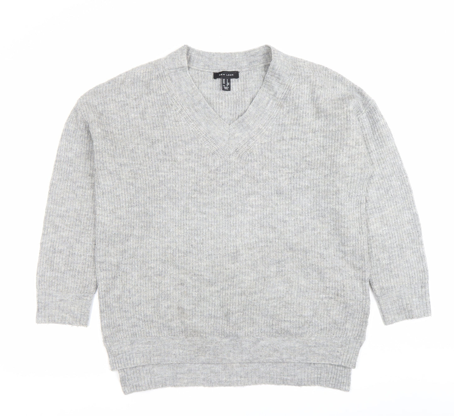 Womens UK Size S New Look Grey Pullover Jumper