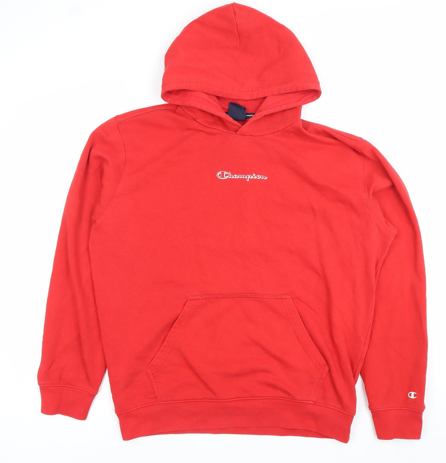 Mens UK Size L Champion Red Pullover Hoodie