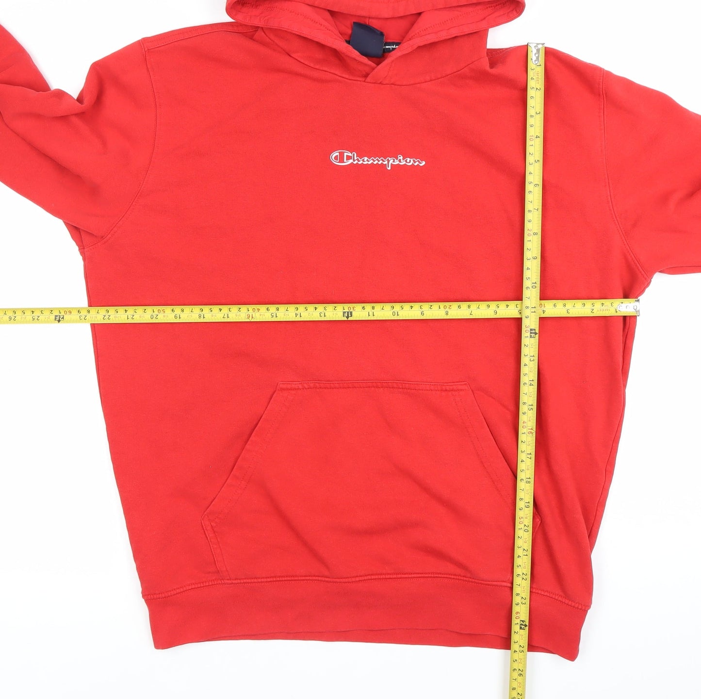 Mens UK Size L Champion Red Pullover Hoodie