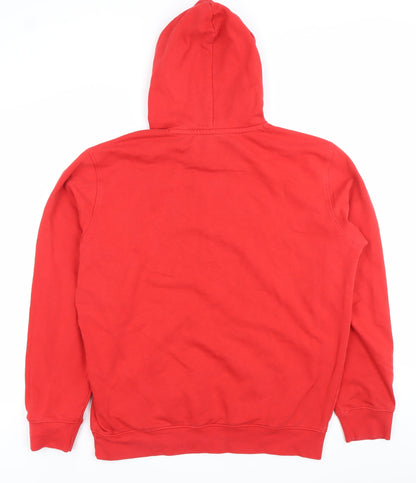 Mens UK Size L Champion Red Pullover Hoodie