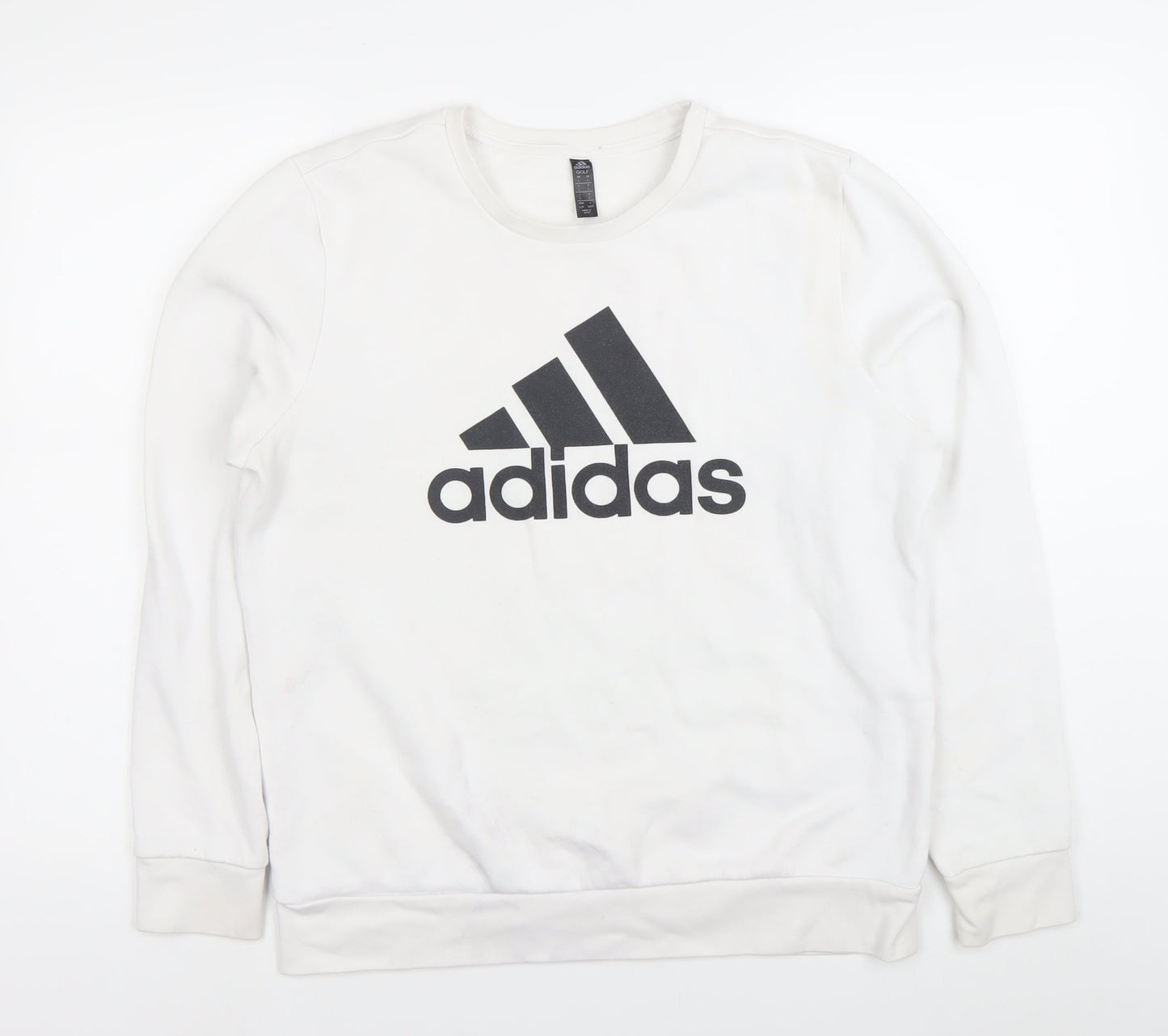 Mens UK Size L adidas White Pullover Sweatshirt