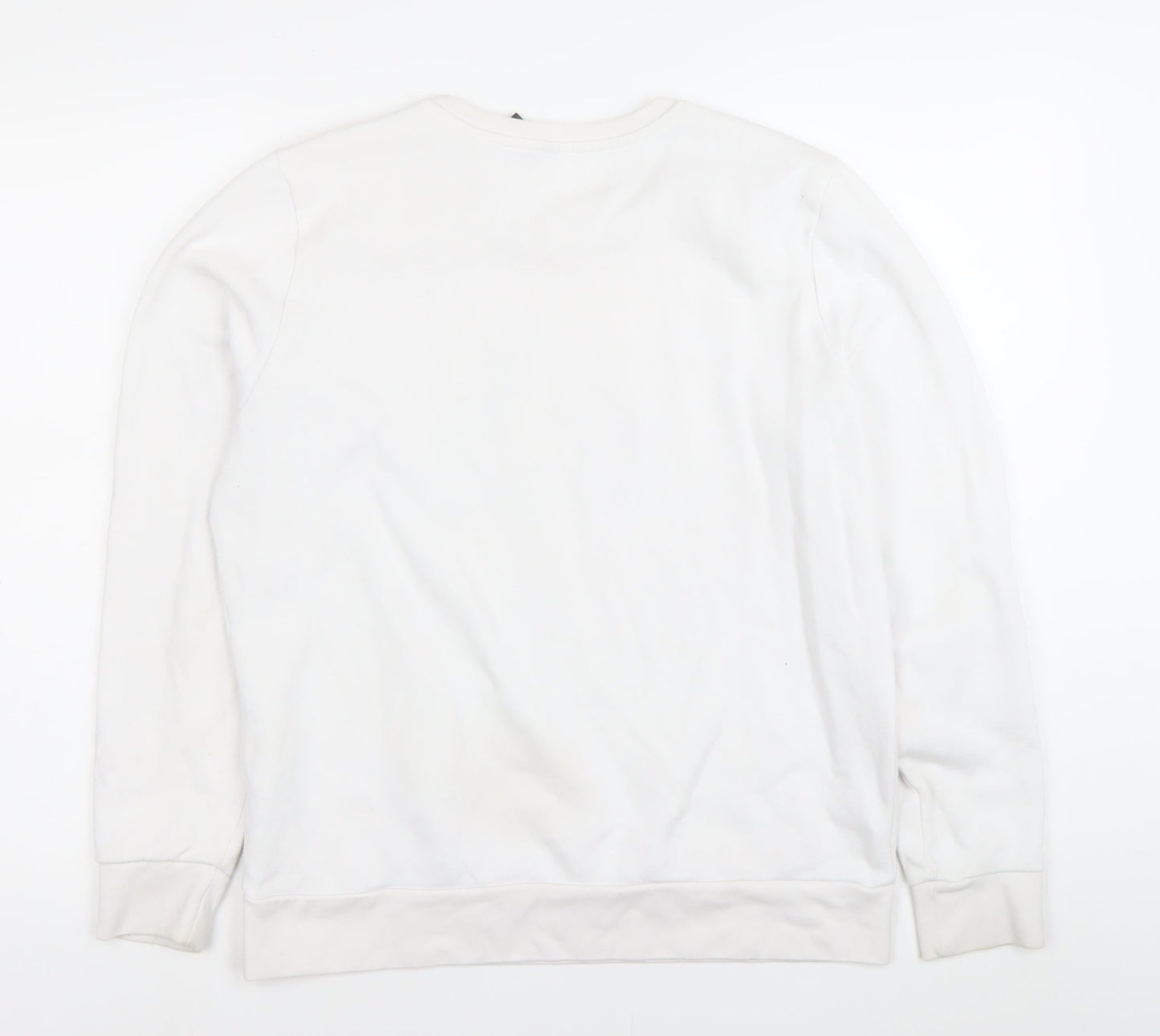 Mens UK Size L adidas White Pullover Sweatshirt