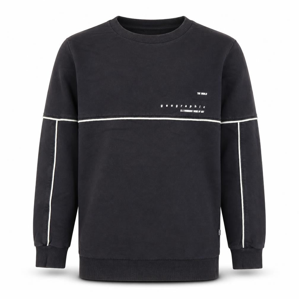 Napapijri Boys Black Sweatshirt Pullover Logo Crew Neck 14 Years