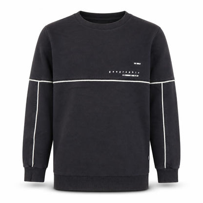 Napapijri Boys Black Sweatshirt Pullover Logo Crew Neck 14 Years