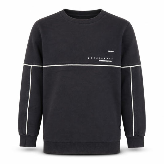 Napapijri Boys Black Sweatshirt Pullover Logo Crew Neck 14 Years