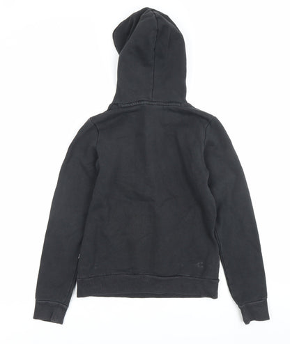 Puma Boys Black Pullover Hoodie 2XS Regular Fit with Logo Graphic