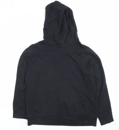 Adidas Womens Black Hoodie UK 14 Pullover Cotton Hooded Sweatshirt