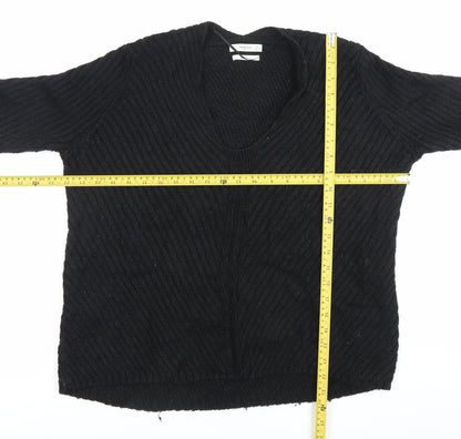 Womens UK Size S Mango Black Pullover Jumper