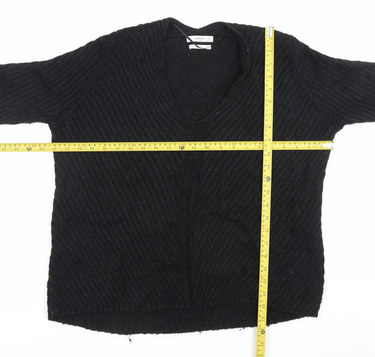 Womens UK Size S Mango Black Pullover Jumper