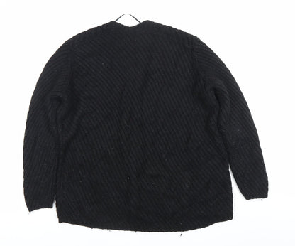 Womens UK Size S Mango Black Pullover Jumper