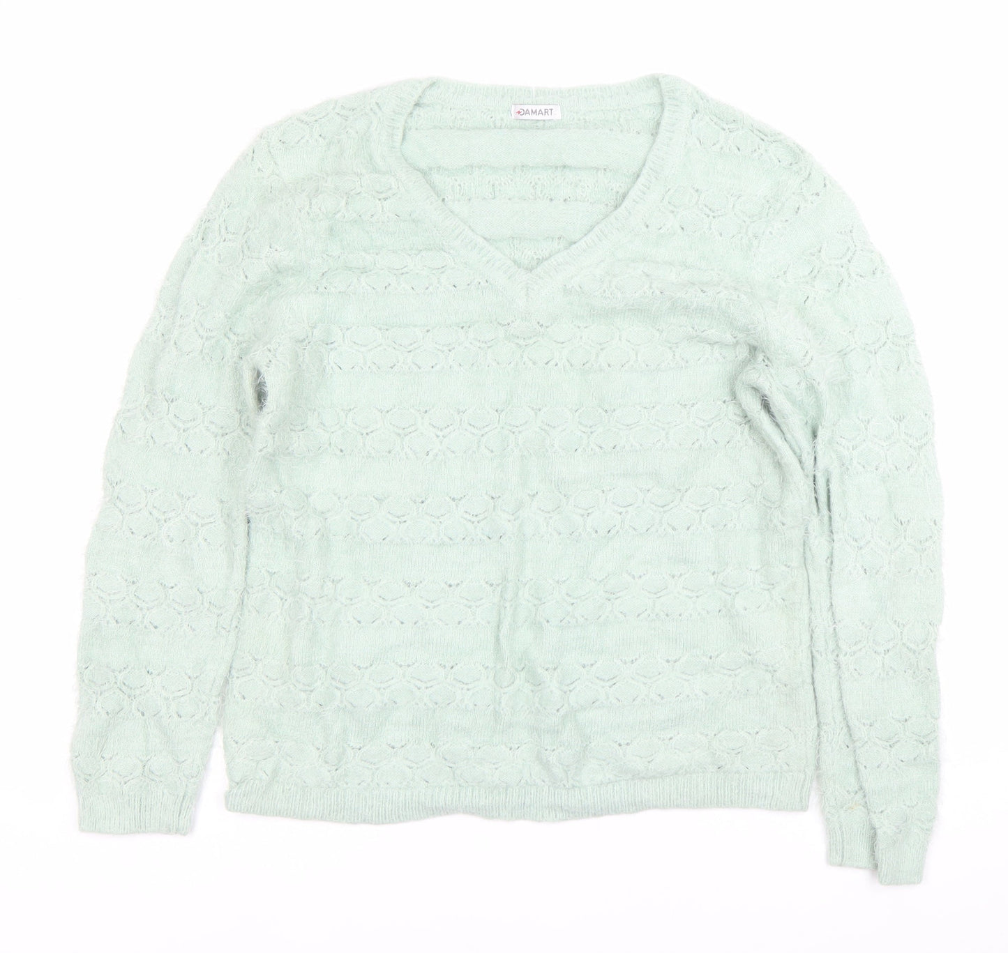 Womens UK Size M Damart Green Pullover Jumper