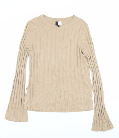 Womens UK Size 12 H&M Beige Basic Blouse