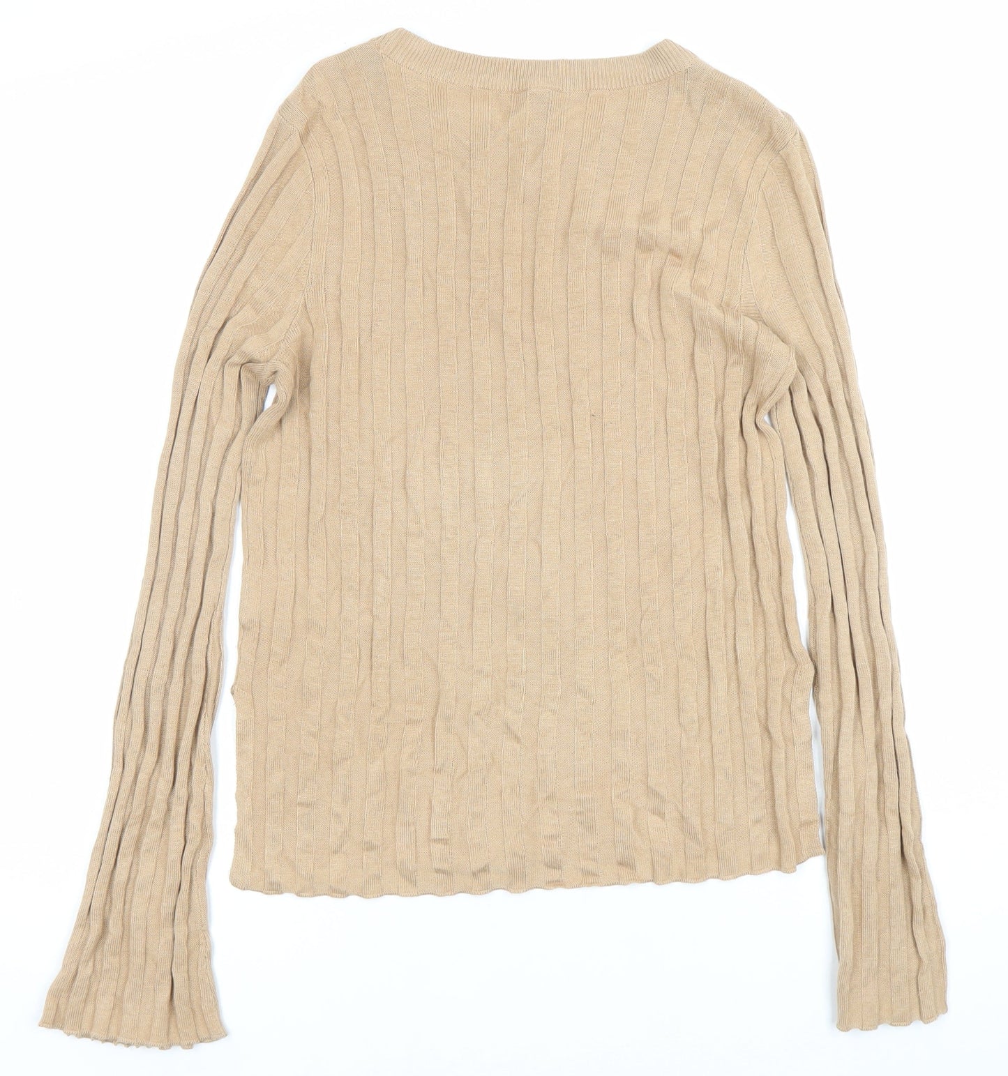 Womens UK Size 12 H&M Beige Basic Blouse
