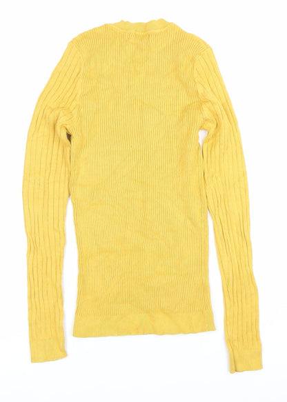 Womens UK Size 10 New Look Yellow Pullover Jumper