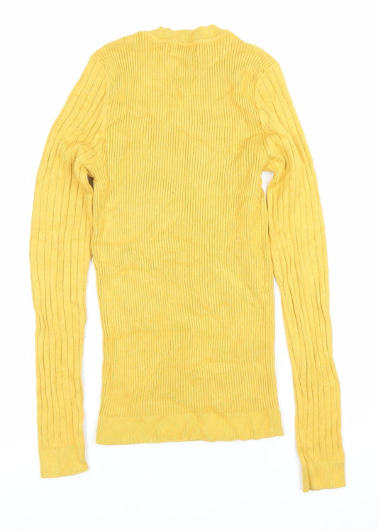 Womens UK Size 10 New Look Yellow Pullover Jumper