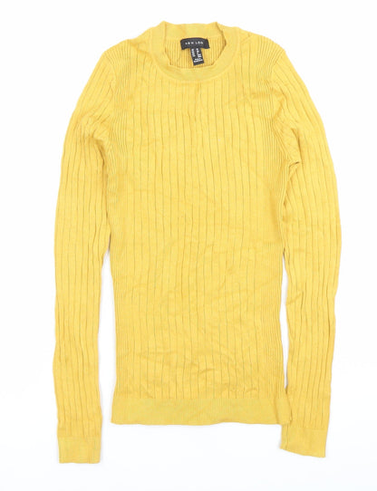 Womens UK Size 10 New Look Yellow Pullover Jumper