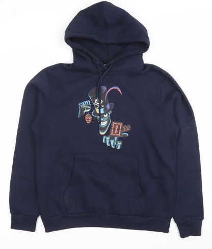Mens UK Size M Disney Blue Pullover Hoodie