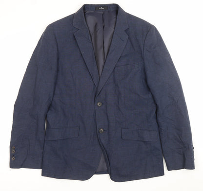 Mens UK Size 38 Jeff Banks Regular Blue Suit Jacket
