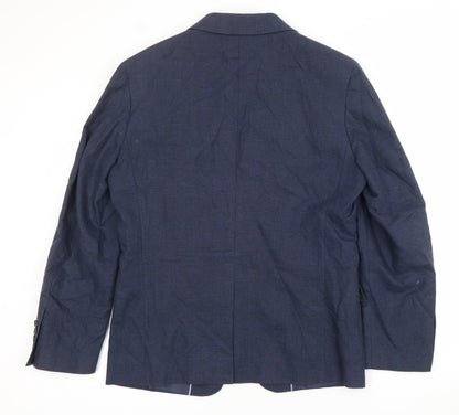Mens UK Size 38 Jeff Banks Regular Blue Suit Jacket