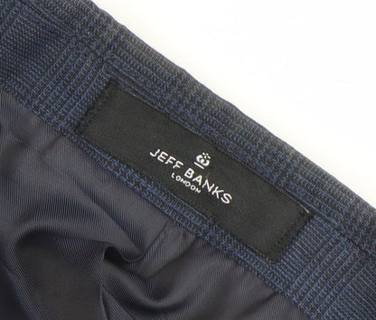 Mens UK Size 38 Jeff Banks Regular Blue Suit Jacket