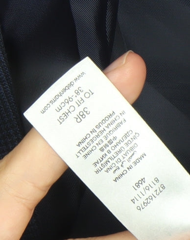 Mens UK Size 38 Jeff Banks Regular Blue Suit Jacket
