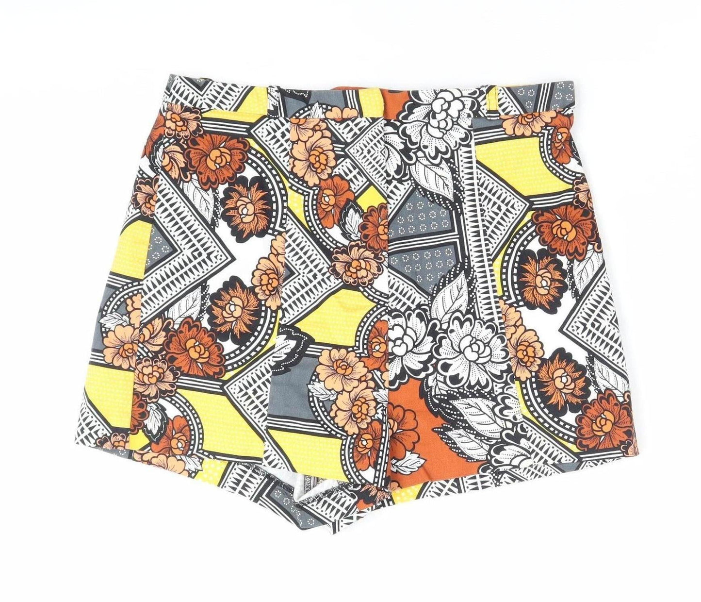 River Island Women’s Multicoloured Floral Pleated Chino Shorts Size 10