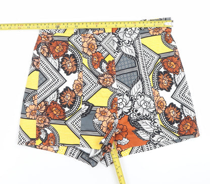 River Island Women’s Multicoloured Floral Pleated Chino Shorts Size 10