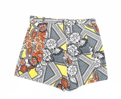 River Island Women’s Multicoloured Floral Pleated Chino Shorts Size 10