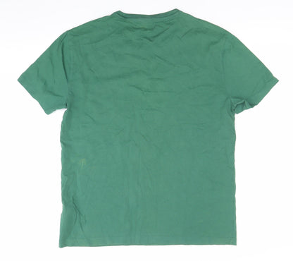Ralph Lauren Mens Green M Slim Fit Crew Neck Logo T-Shirt